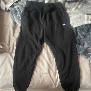 Fila Black Sweatpants with Logo